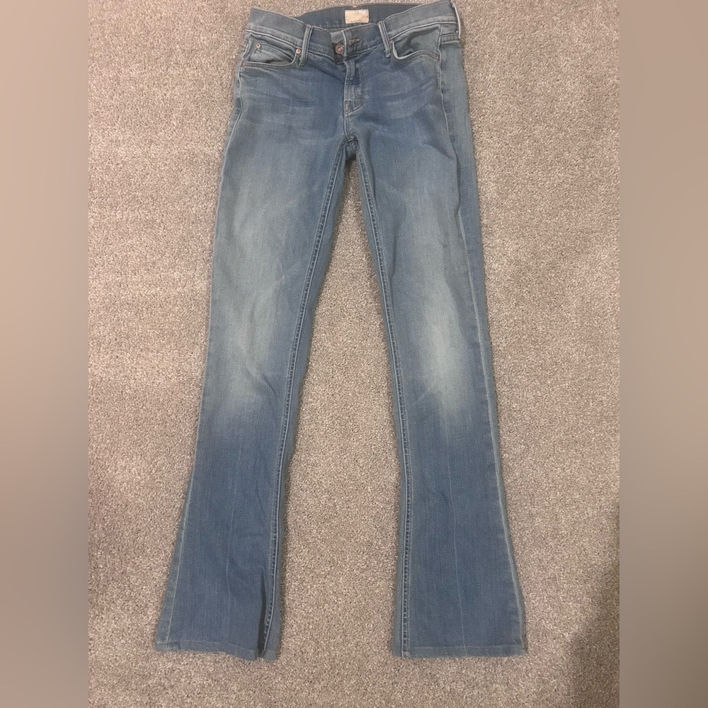 MOTHER Women's Light Blue Flare Jeans